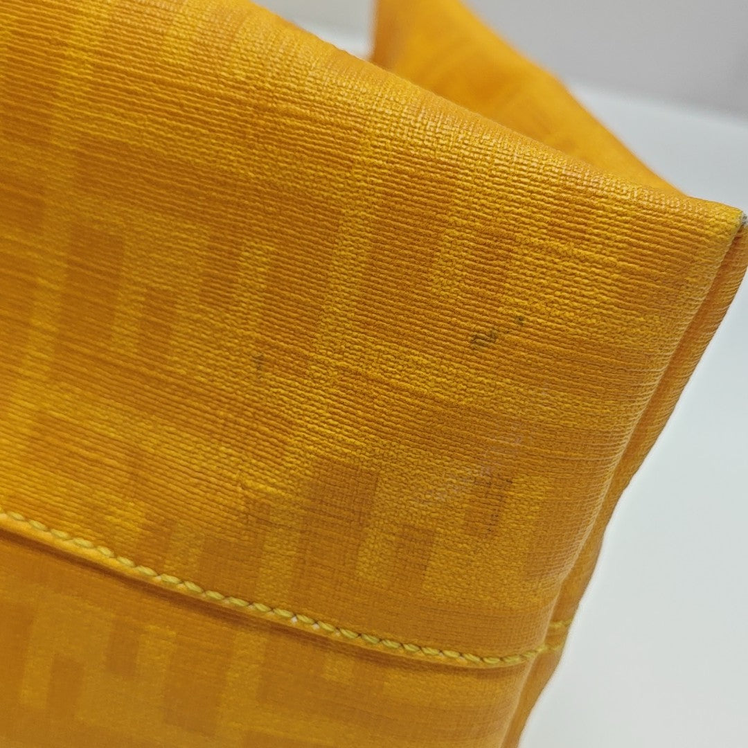 Coated Canvas Tote Bag Gold