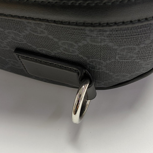 Monogram Coated Canvas Shoulder Bag Black