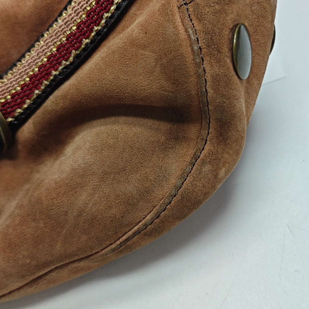 Suede Shoulder Bag Brown