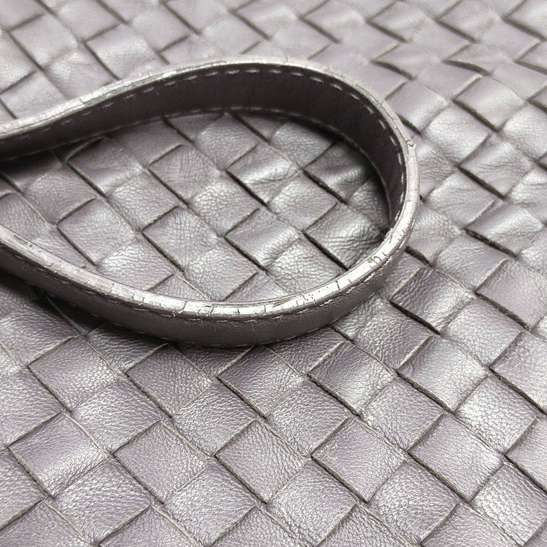 Lambskin Shoulder Bag Gray