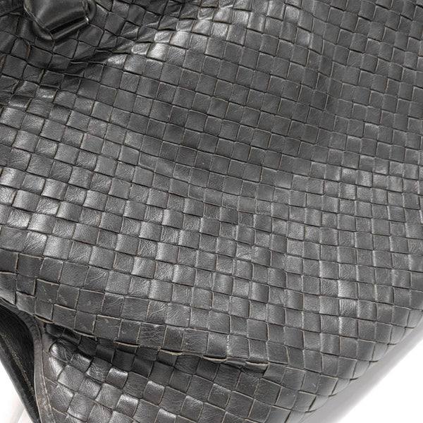 Lambskin Top Handle Bag Brown
