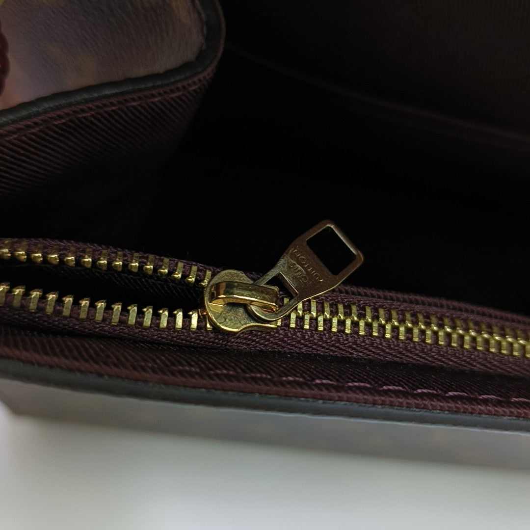 CLUNY MM Monogram Coated Canvas Brown