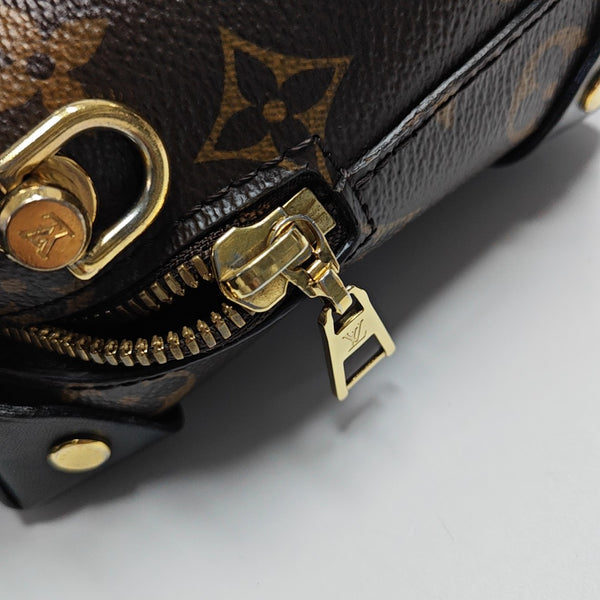PETITE MALLE Monogram Coated Canvas Brown