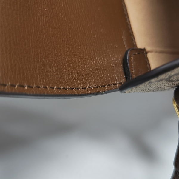 Horsebit 1955 Mini Monogram Coated Canvas Beige