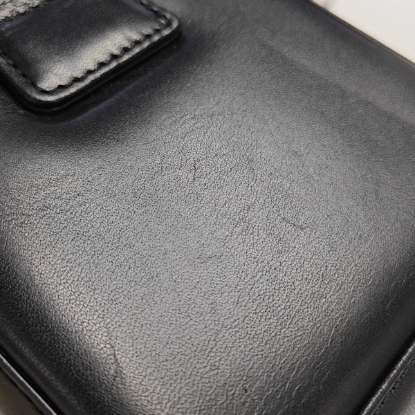 Calfskin Top Handle Bag Black