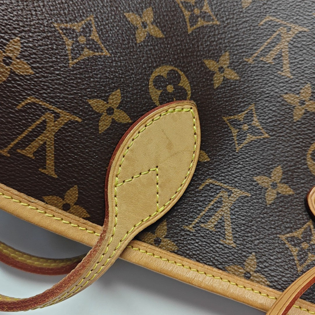 NEVERFULL MM Monogram Coated Canvas Brown