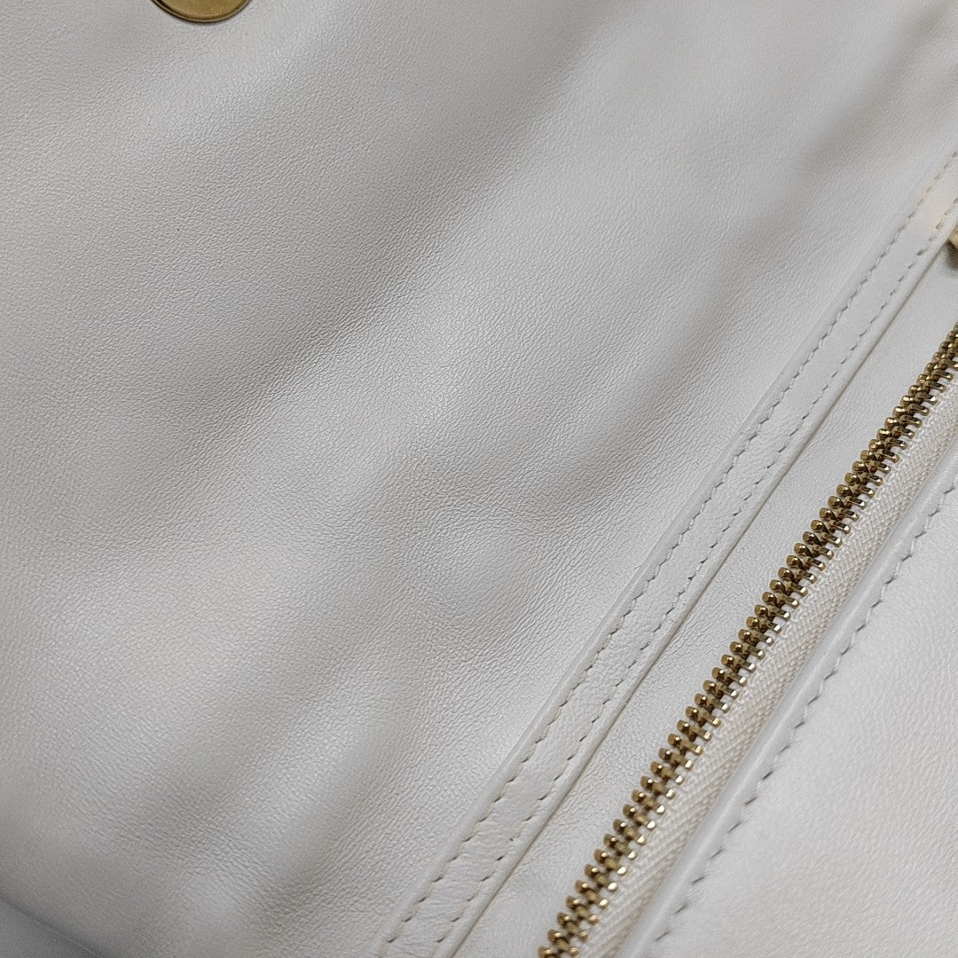 Dior Caro Small Cannage Calfskin White