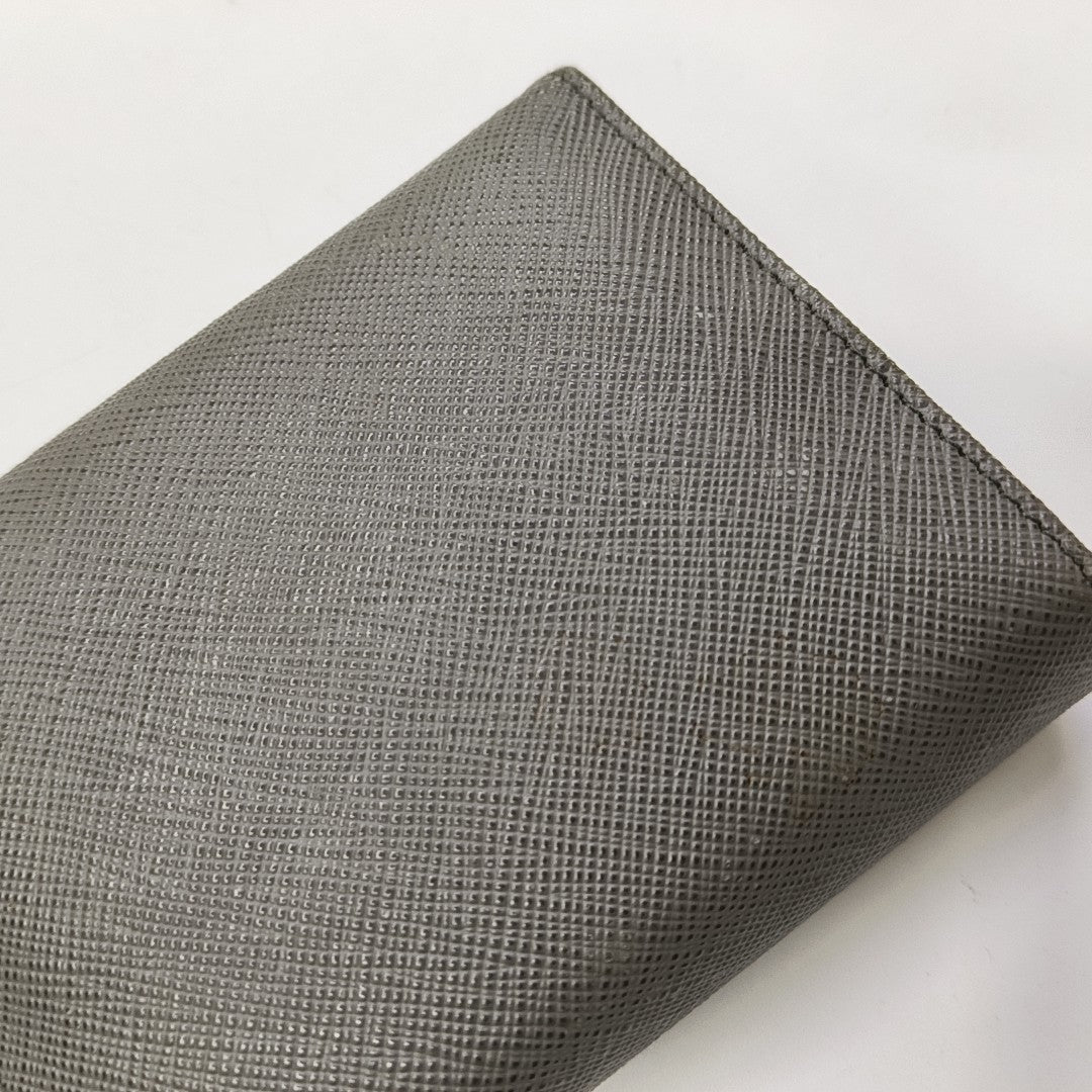 Saffiano Calfskin Wallet Gray