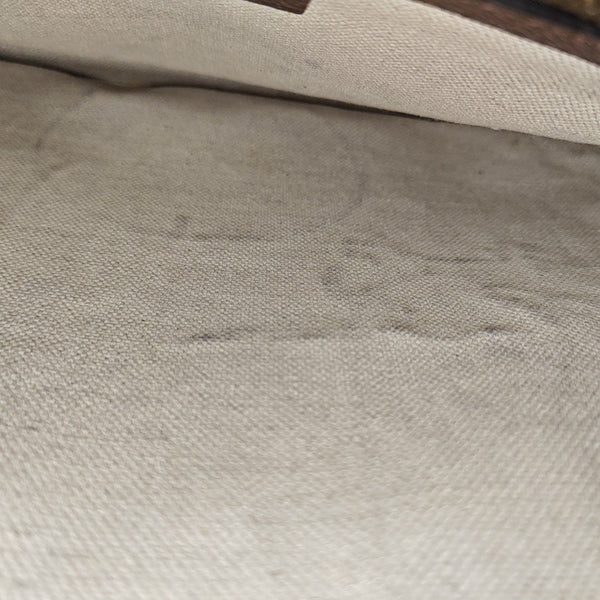 Monogram Coated Canvas Clutch Beige