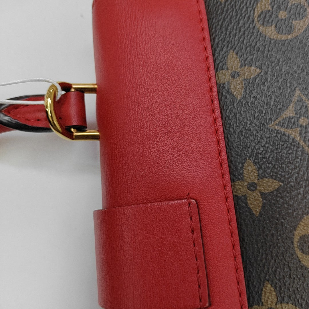 LOCKY BB Monogram Coated Canvas Red