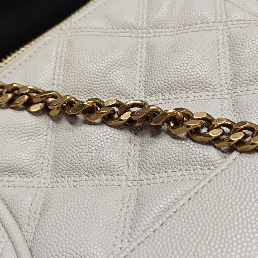 80'S VANITY Quilted Calfskin White