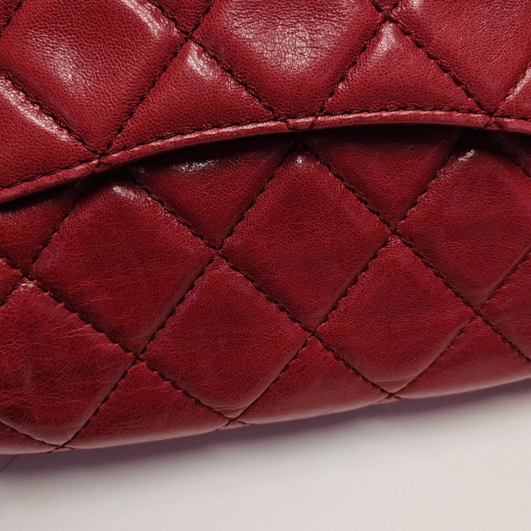 Quilted Calfskin Shoulder Bag Red