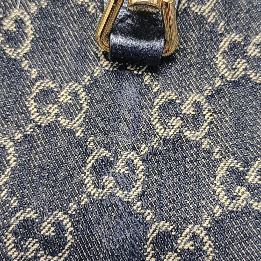 Jackie 1961 Small Monogram Denim Black