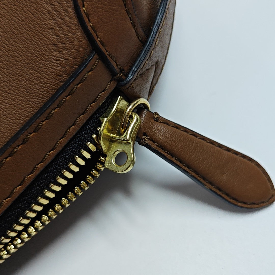 Calfskin Shoulder Bag Brown