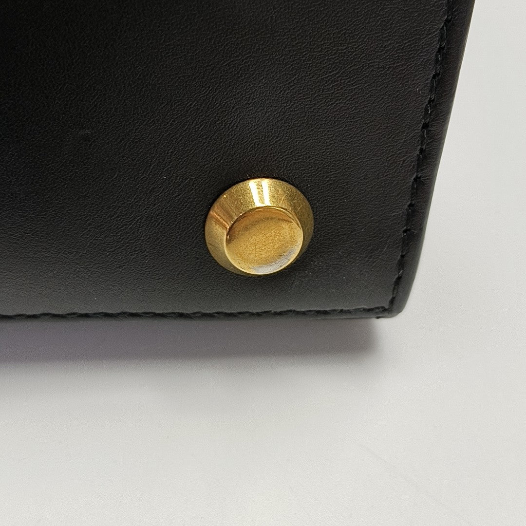 Calfskin Shoulder Bag Black