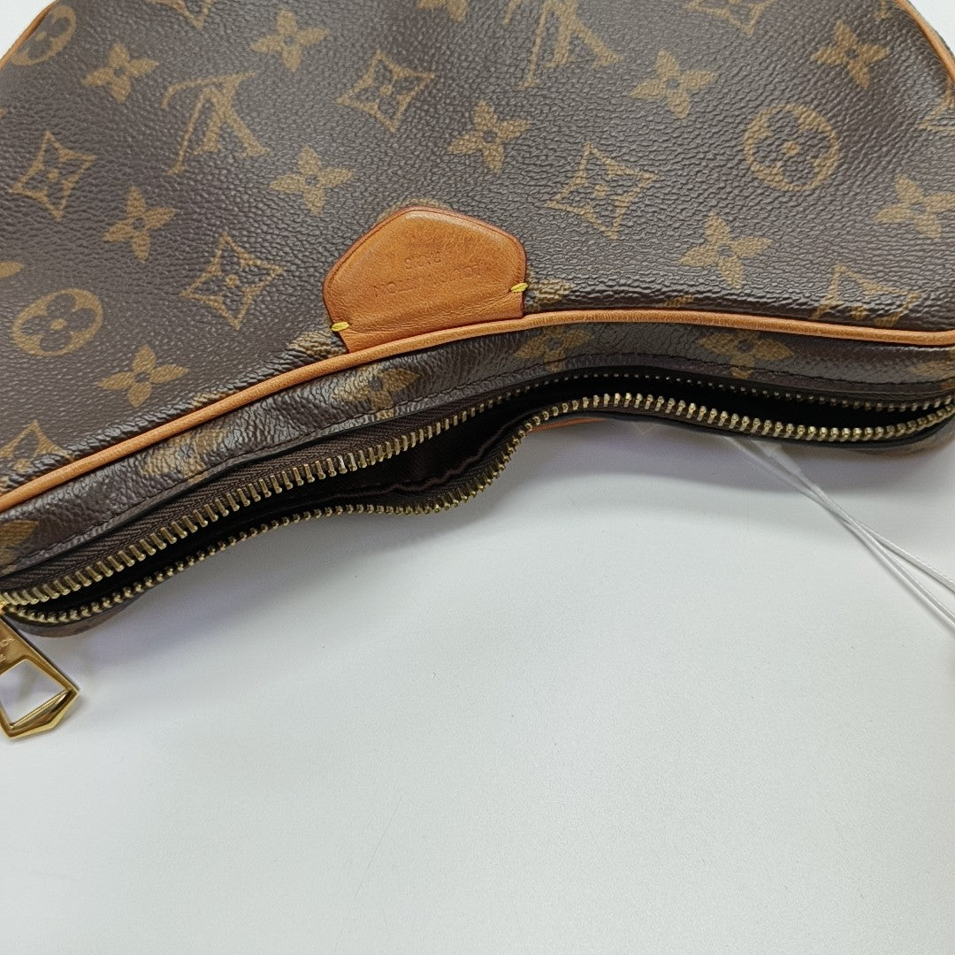 CROISSANT Monogram Coated Canvas Brown