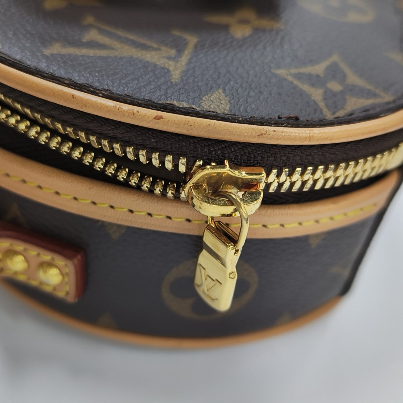 BOITE CHAPEAU Mini Monogram Coated Canvas Brown