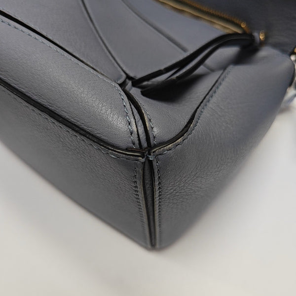 Puzzle Small Quilted Calfskin Blue