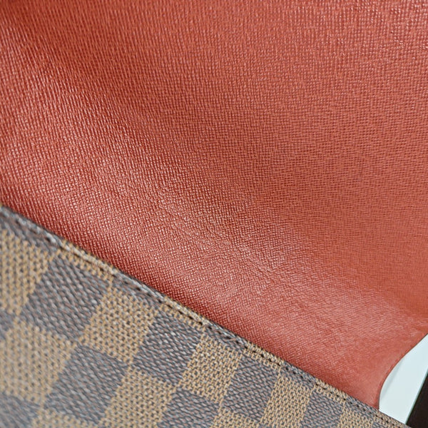 TRIBECA Damier Ebene Coated Canvas Brown