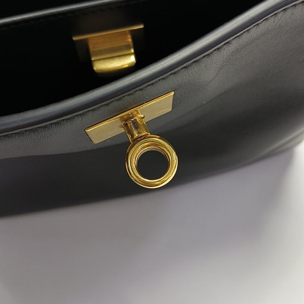 Calfskin Shoulder Bag Mini Black