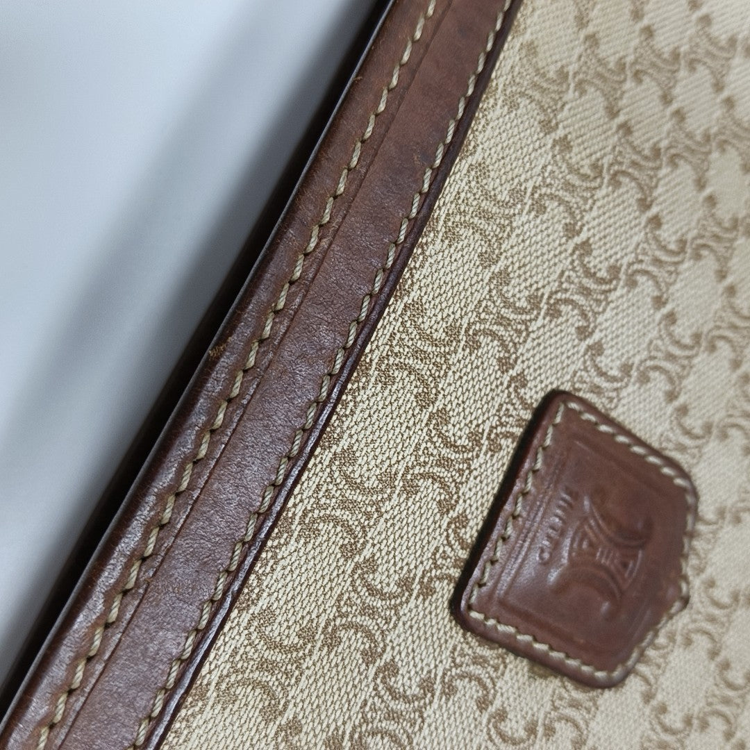MACADAM CLUTCHES Coated Canvas Beige