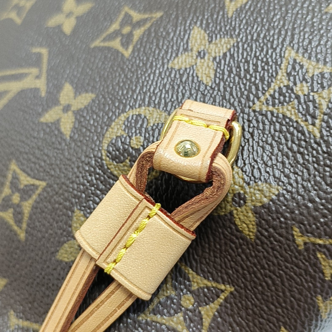 NEVERFULL MM Monogram Coated Canvas Brown