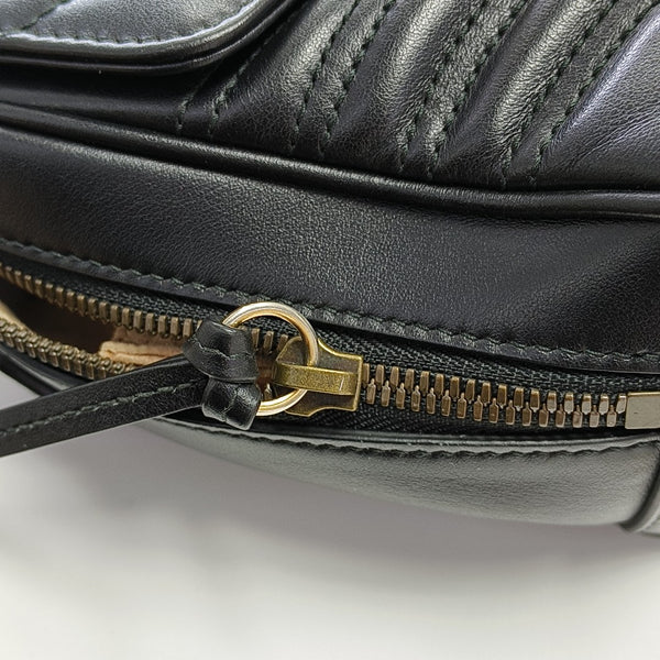 Authenticated pre-owned  GG Marmont Quilted Calfskin Black - Shoulder Bag at Looply