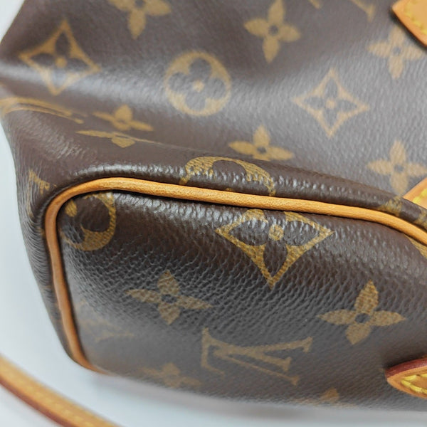 SPEEDY Nano Monogram Coated Canvas Brown