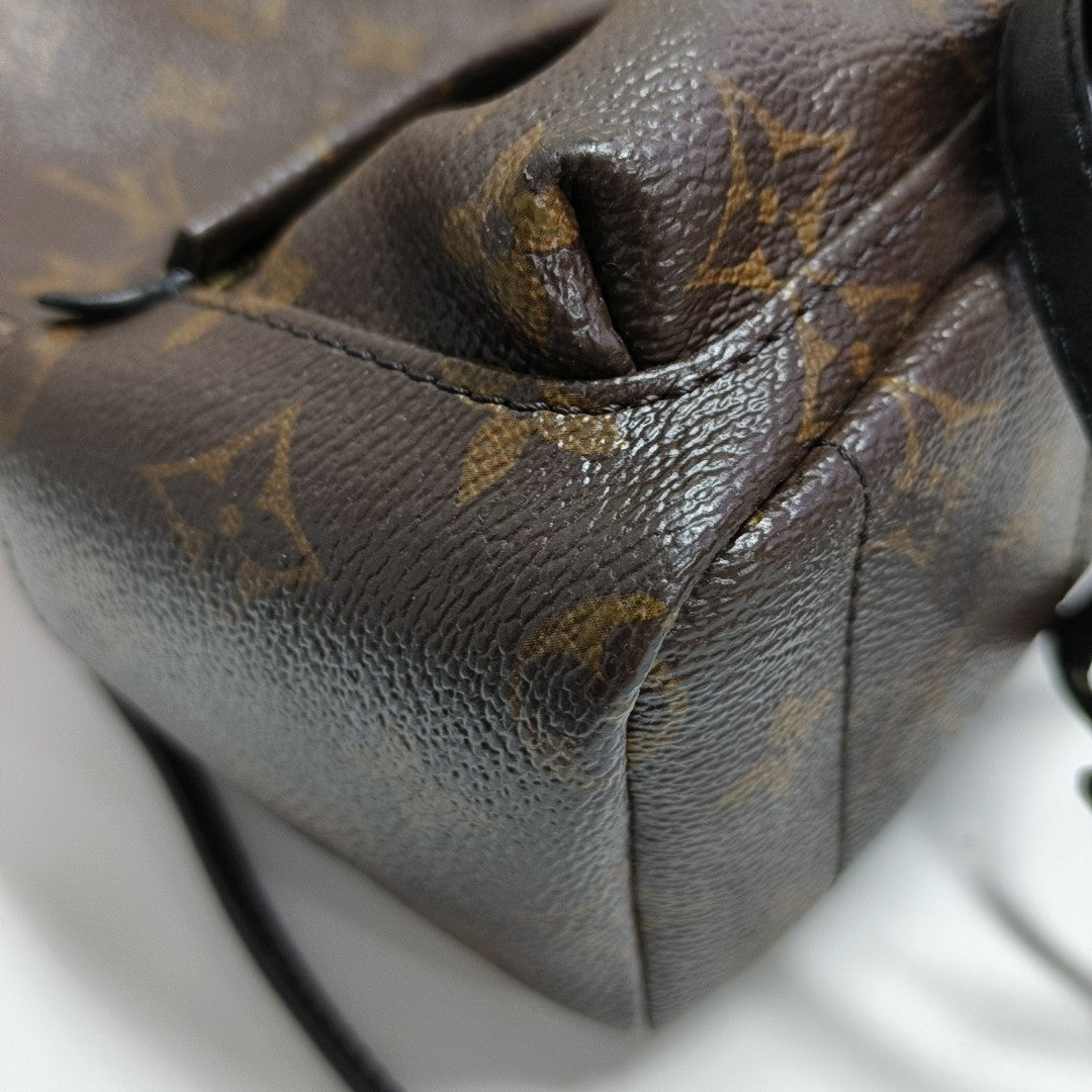 PALM SPRINGS Mini Monogram Coated Canvas Brown