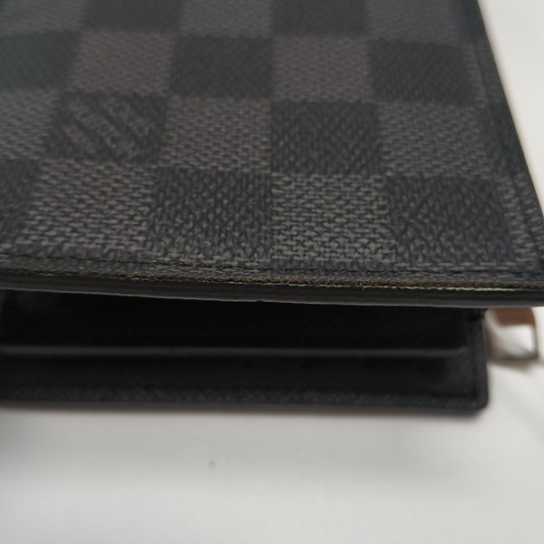 AMERIGO Damier Graphite Coated Canvas Gray Wallet