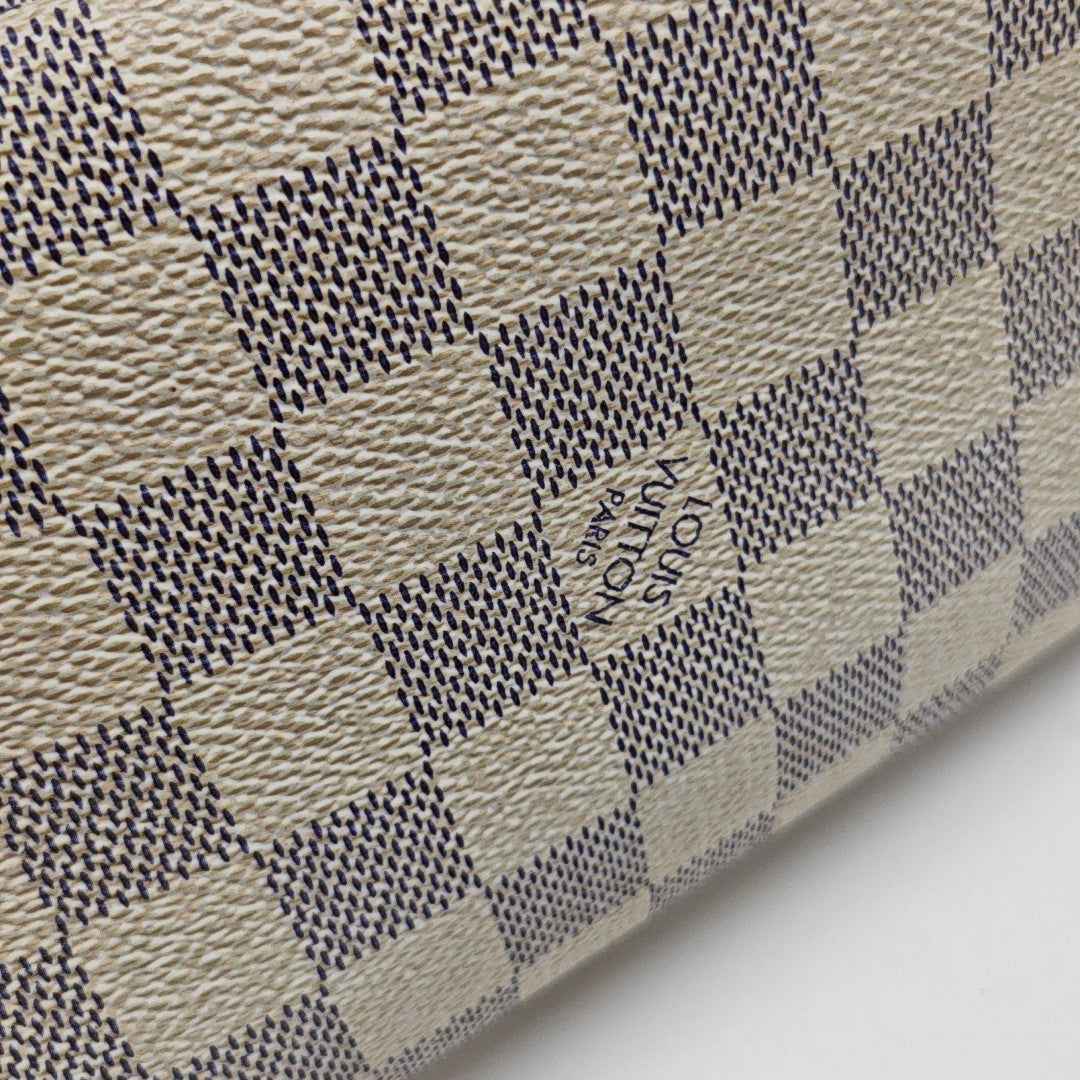 NEVERFULL PM Damier Azur Coated Canvas White