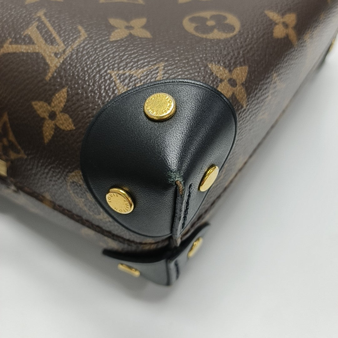 PETITE MALLE Monogram Coated Canvas Brown