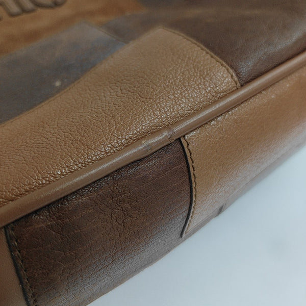 Calfskin Top Handle Bag Brown