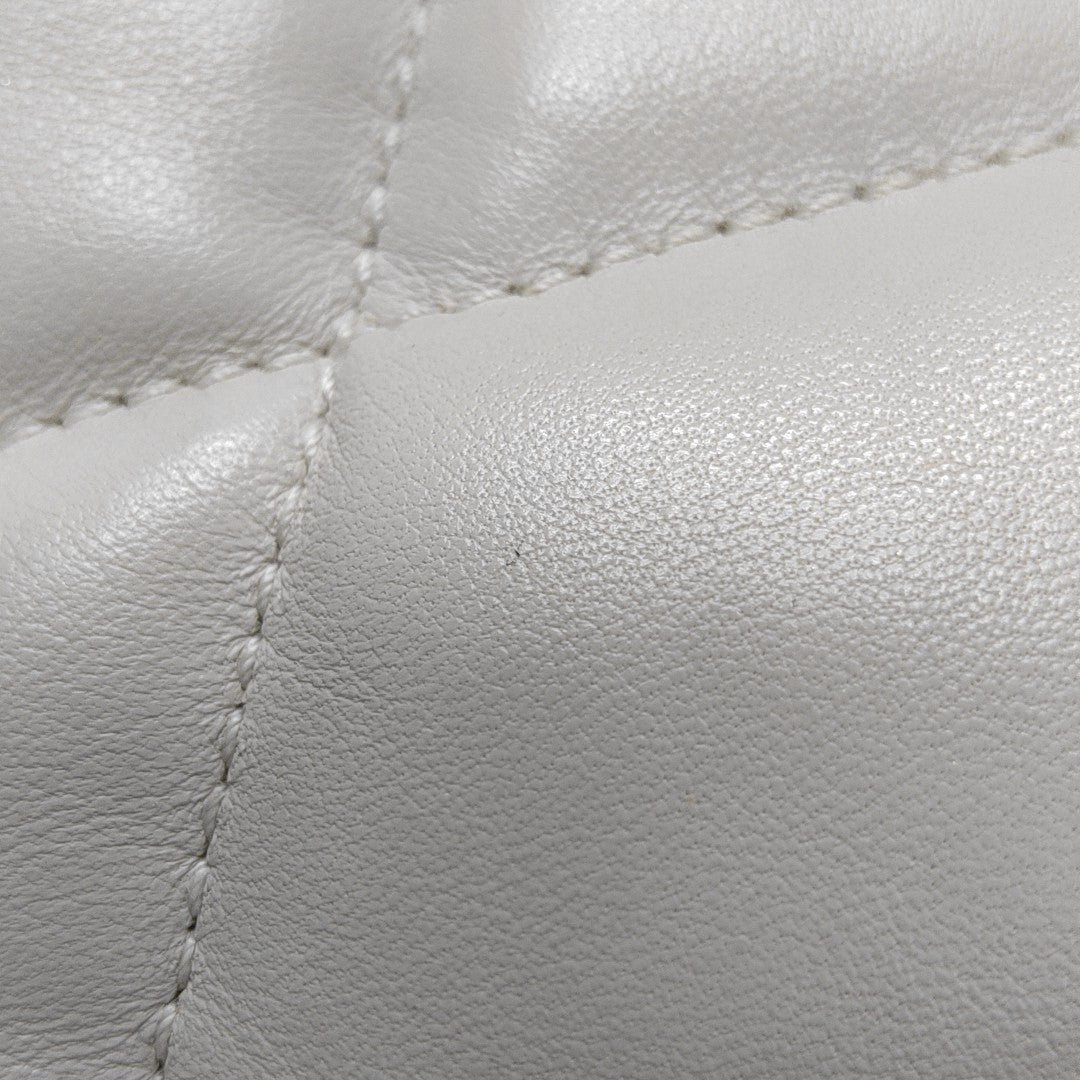 PUFFER Mini Quilted Lambskin White