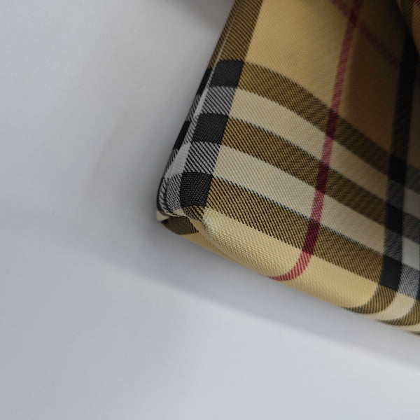 Coated Canvas Shoulder Bag Brown