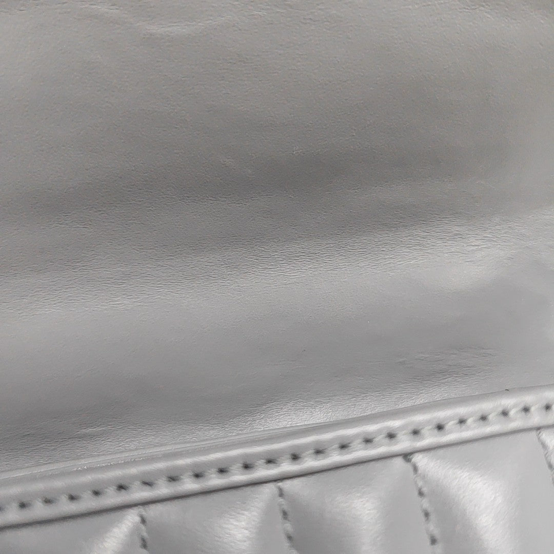 GG Marmont Mini Quilted Calfskin Gray