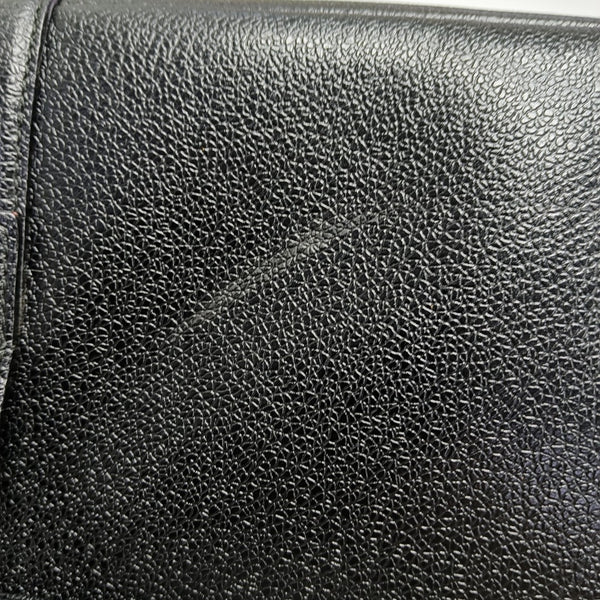 BVLGARI LOGO Calfskin Black