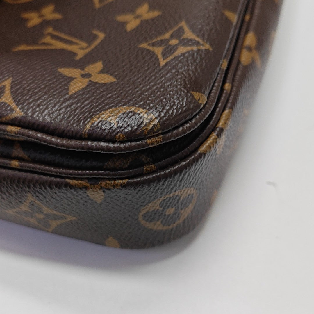 MÉTIS MM Monogram Coated Canvas Brown