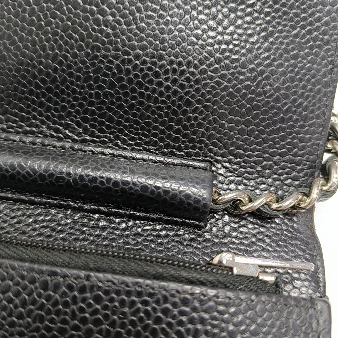 WOC Quilted Grained Calfskin Black