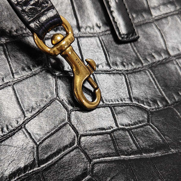 Calfskin Shoulder Bag Black