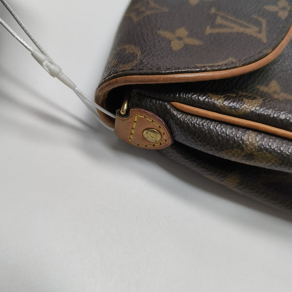 Monogram Coated Canvas Shoulder Bag Brown
