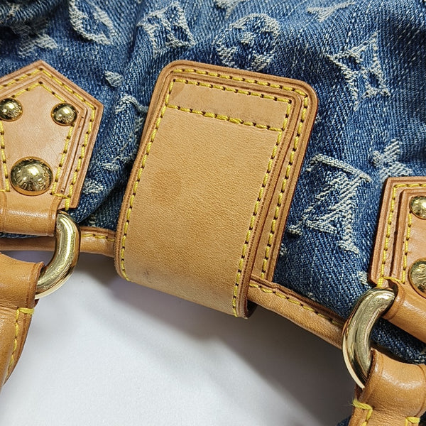 PLEATY Monogram Denim Blue