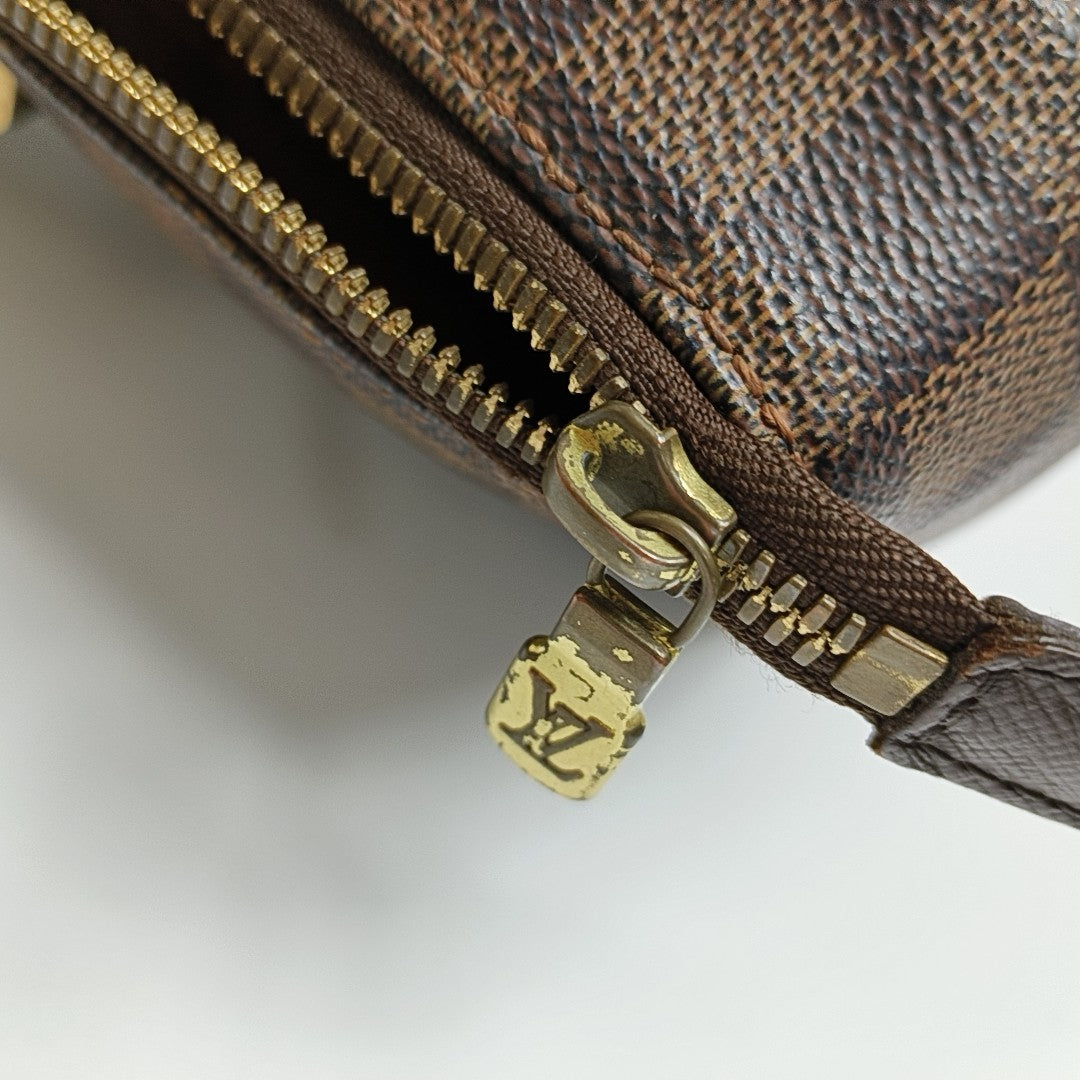 BELEM PM Damier Ebene Coated Canvas Brown