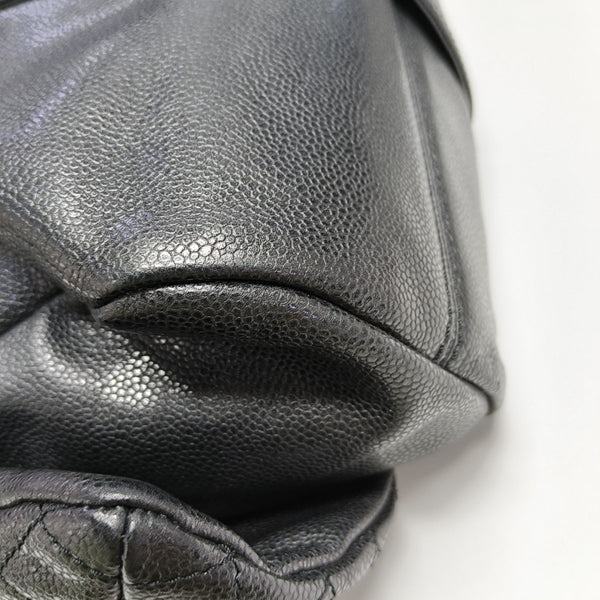Quilted Grained Calfskin Top Handle Bag Gray