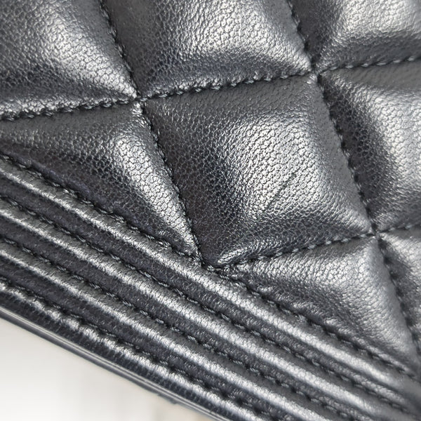 BOY CHANEL Mini Quilted Calfskin Black