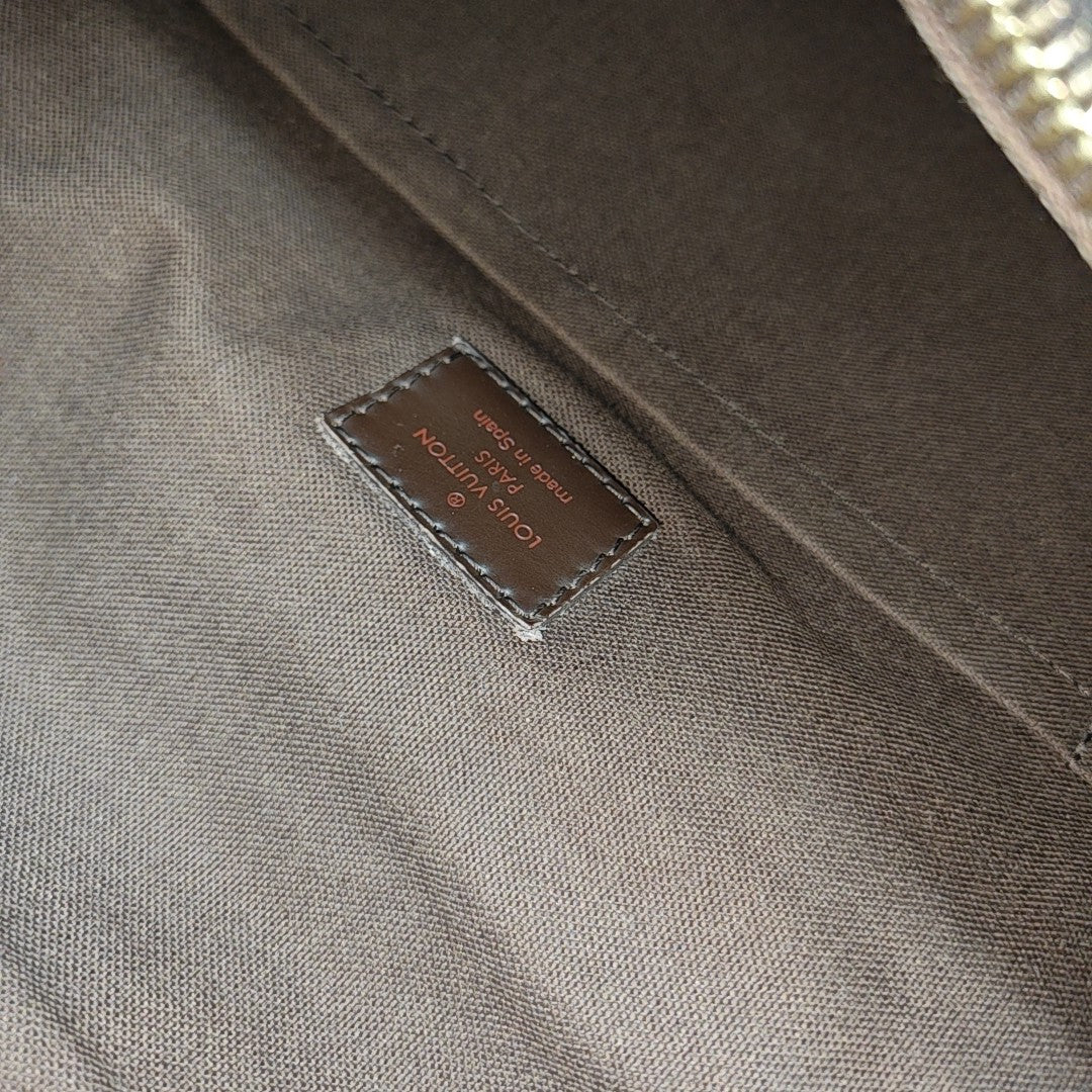 BROOKLYN MM Damier Ebene Coated Canvas Brown