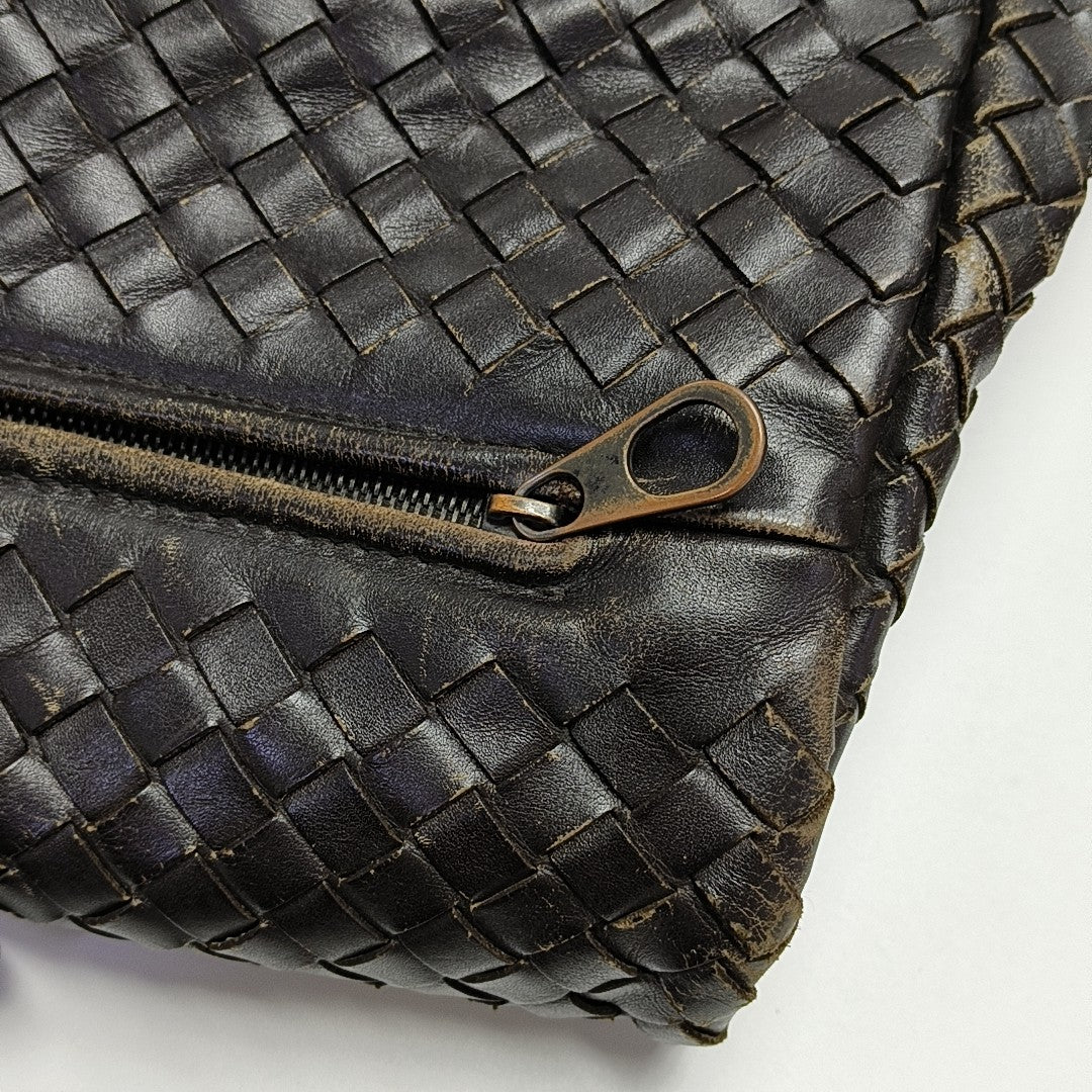 Calfskin Top Handle Bag Brown