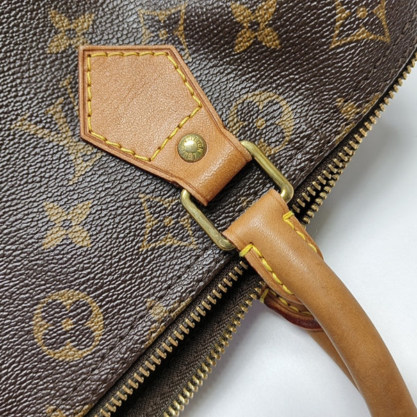 SPEEDY 30 Monogram Coated Canvas Brown