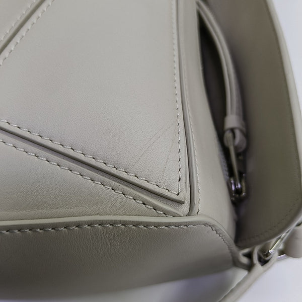 Puzzle Small Calfskin White