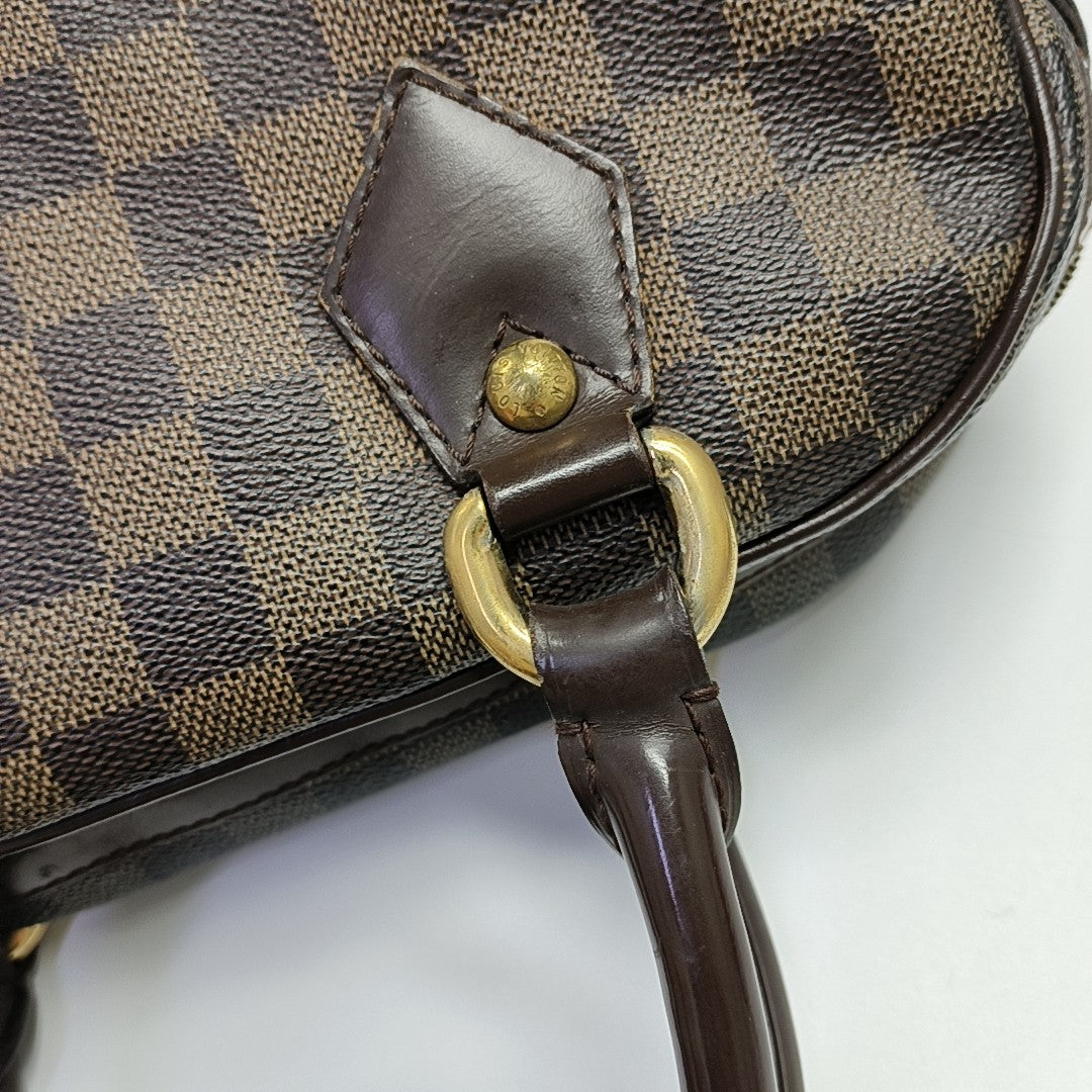 DUOMO Damier Ebene Coated Canvas Brown